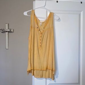 Free people yellow high low tunic